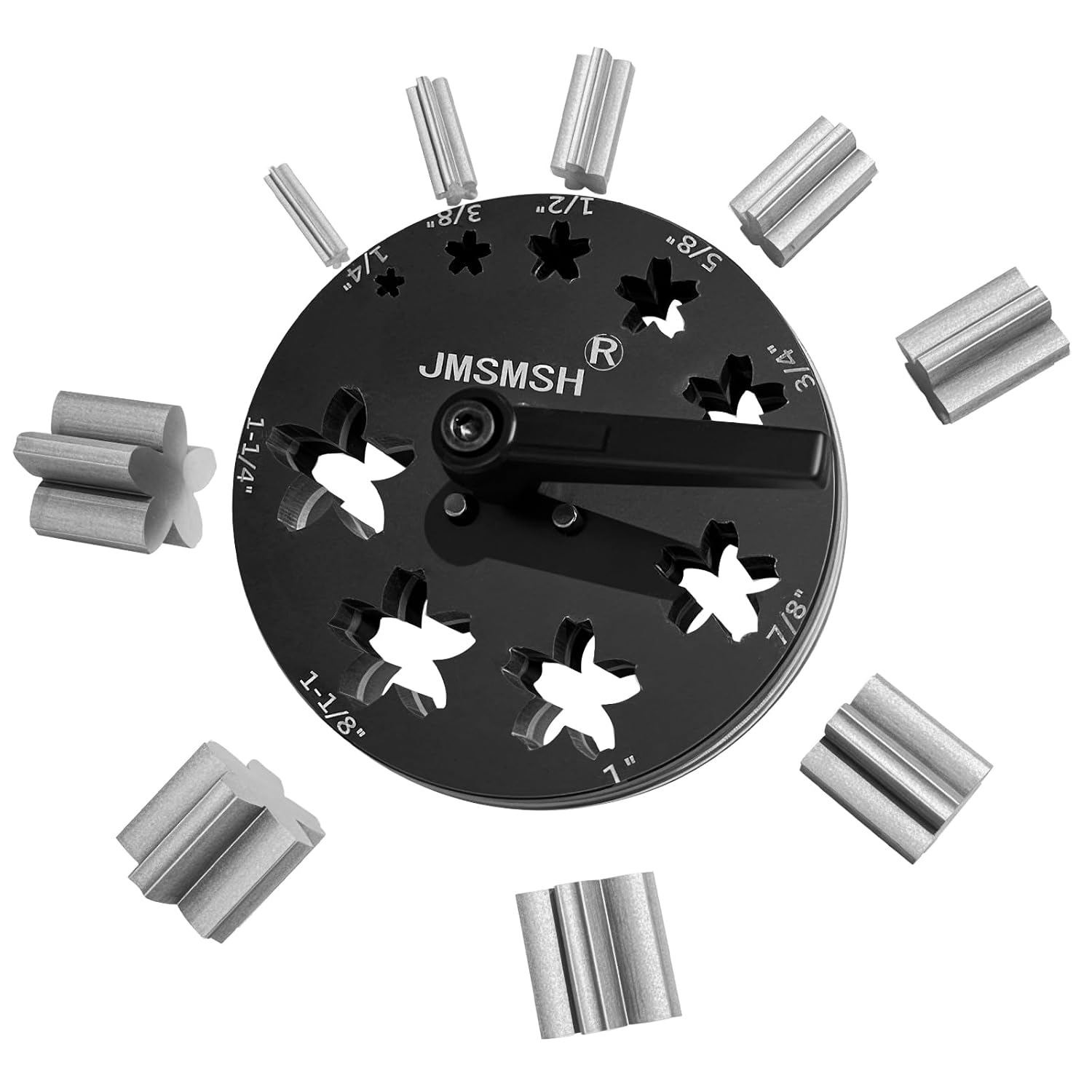 Disc Cutter 5 Petal New Shape,Set of 9 Flower Shape Punches,Jewelry Making Forming Pendant Punch Mold