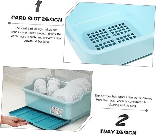 Miniatura 6 de Zerodeko Escurridor de platos, soporte para platos, soporte para platos para biberón de lactancia materna, estante para platos, gabinete de