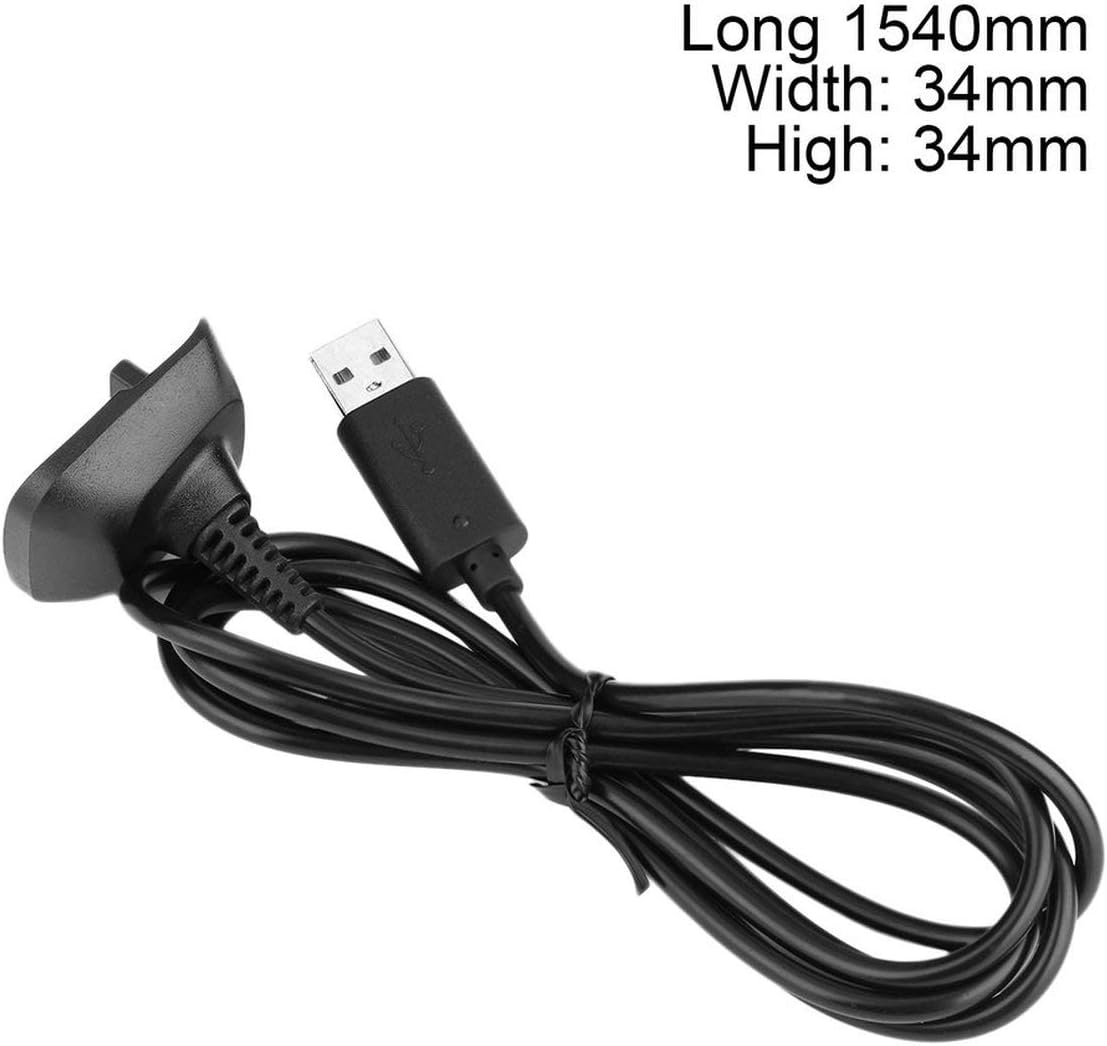 New USB Play&Charger Charge Cable Adapter for Xbox 360 Controller Black