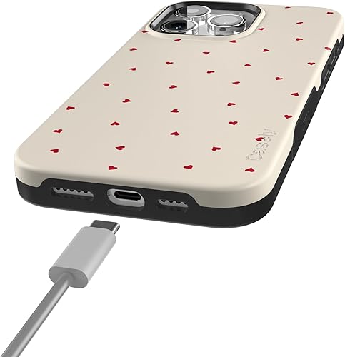Vista 468 de Casely Funda para iPhone 15 Pro Max Jardín Secreto Flores mixtas Funda atrevida Compatible con MagSafe y botón de acción Secret Garden