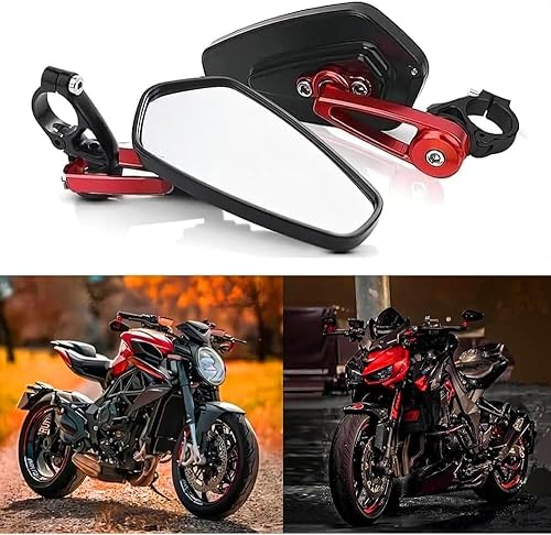Miniatura 2 de Espejos traseros de extremo de barra de 78 pulgadas 0866in accesorios de motocicleta scooters espejo retrovisor compatible con MT-03 MT-07 FZ-07