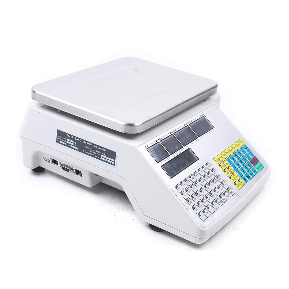 Commercial Digital Price Computing Scale with Thermal Label Printer, Electronic Weight Scale Price Computing Retail Food Meat Scale for Supermarkets, Grocery, 66Lbs Capacity - Image 5