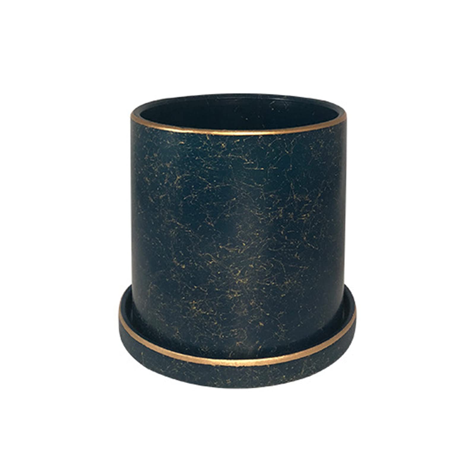 JMSL Ceramic Flower Plant Pots-Phnom Penh Silk Orchid Pot-Indoor Planters with Drainage Hole and Saucer,Blue,14cm
