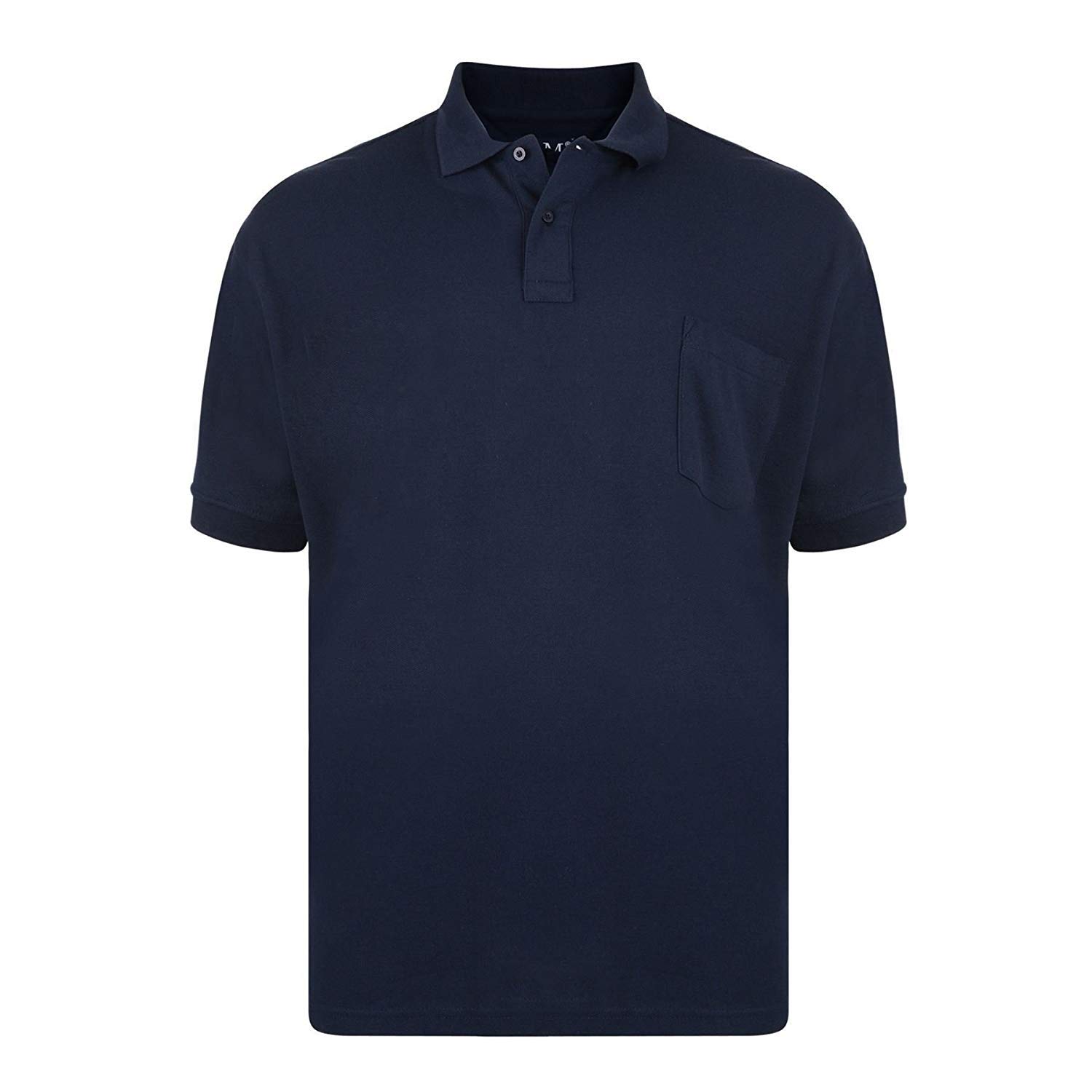 Kam Poly Cotton Soft Fabric Plain Basic Polo Shirt in 8 Colors, Size 2XL to 8XL Navy