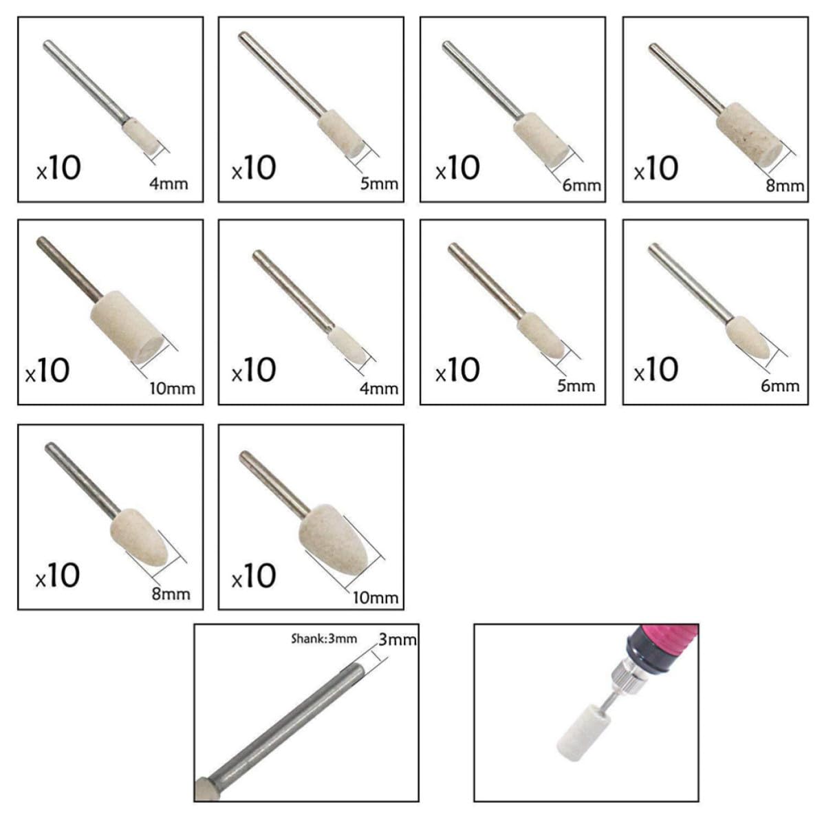 100pcs Wool Polishing Wheel, Smooth Finish for Mechanical Parts