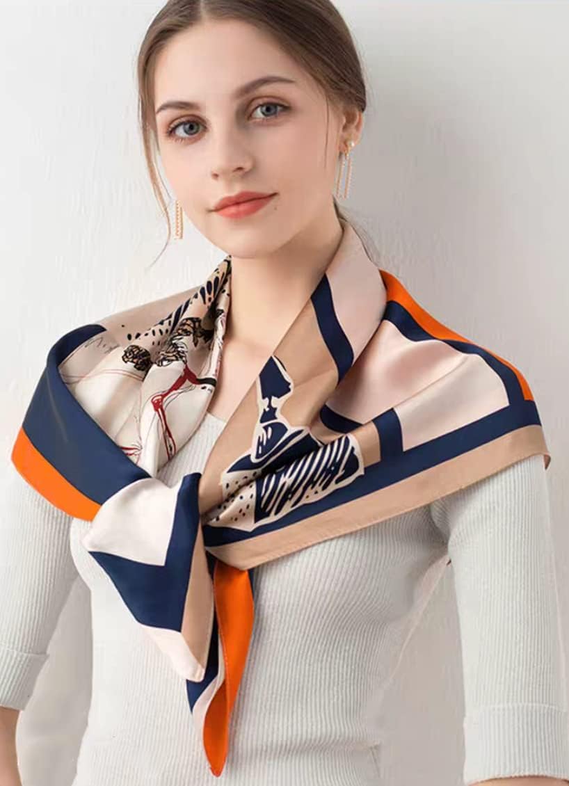 ANDANTINO 100% Pure Mulberry Silk Scarf 35" Large Square Lightweight Headscarf –Women’s Hair Wraps-With Gift Packed - Image 2