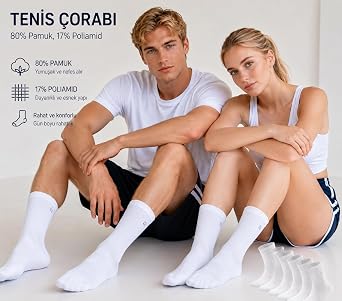 5 Çift Pamuklu KUTULU Tenis Çorap Soket Boy - Unisex, Pamuklu Renkli Çizgili Fitilli Kolej Spor Nefes Alabilir Atletik Performans, Kadın Erkek Çorap Yazlık Tenis Çorapları