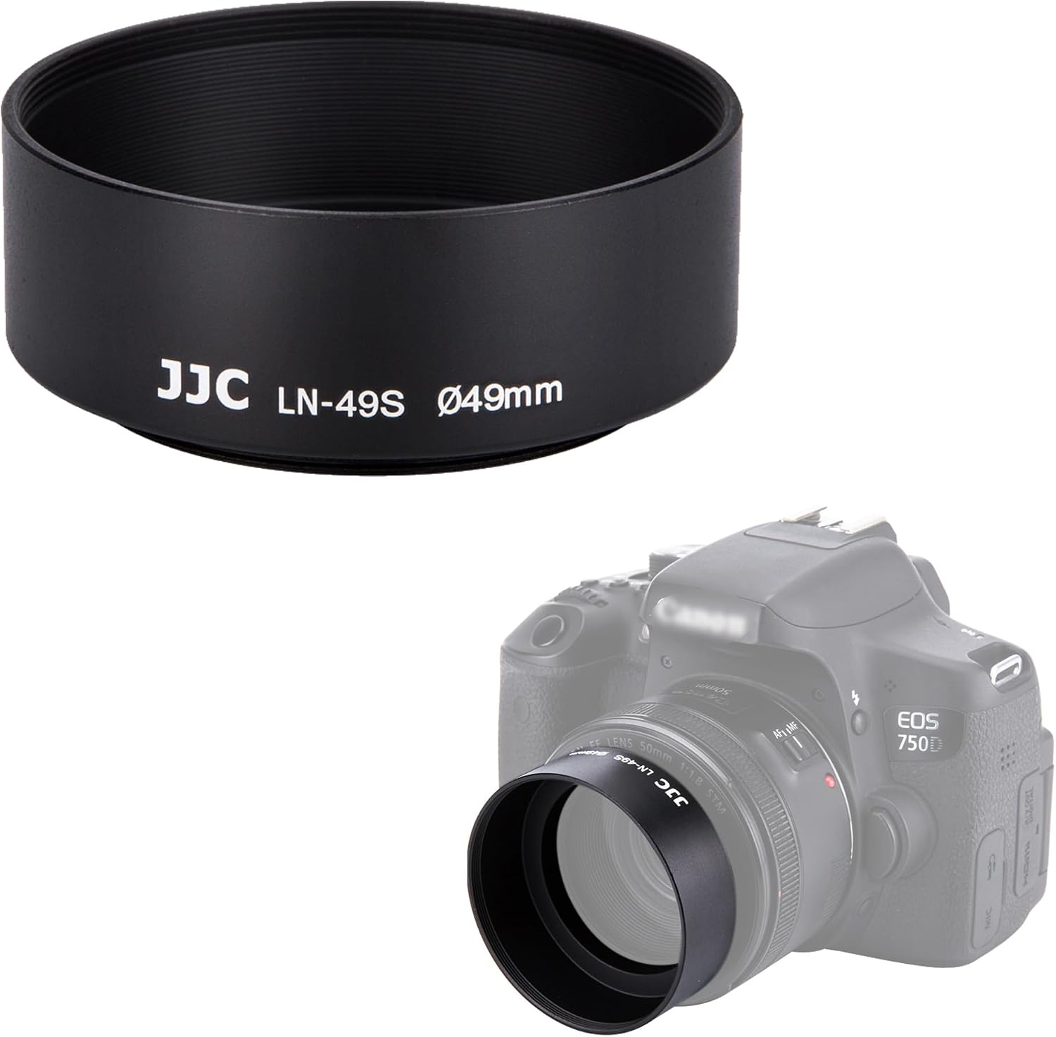 JJC Parasol de Metal para Lente 49mm miniatura 1