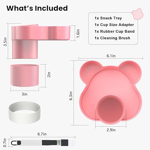 Miniatura 7 de Bandeja de aperitivos para asiento de automóvil, bandeja de viaje para asiento de automóvil para niños, cochecito, elevador y en cualquier lugar con