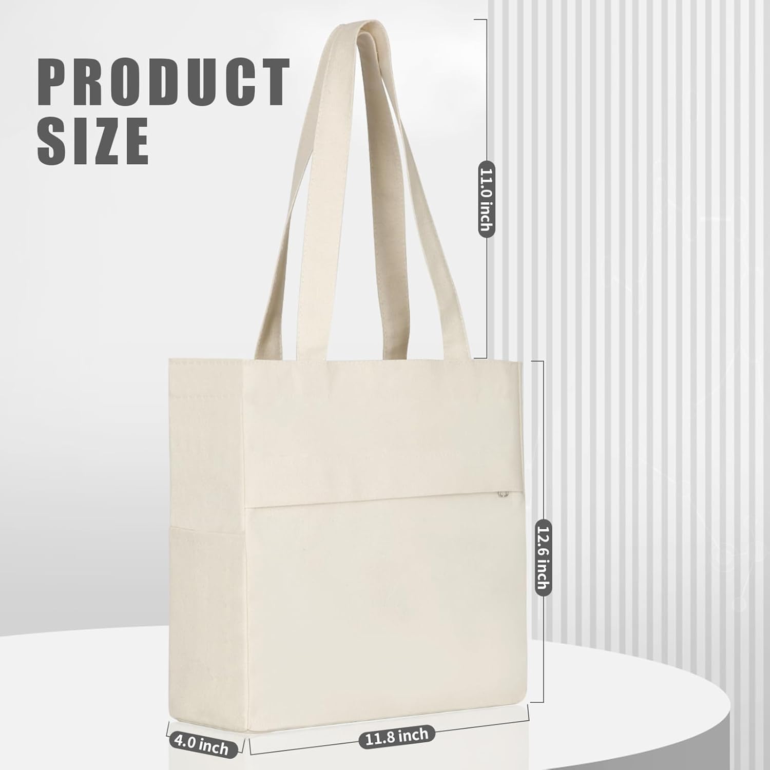 Afashor Women's Vintage Canvas Tote Bag Casual Hobo Shoulder Satchel Large Capacity Handbag - Image 5