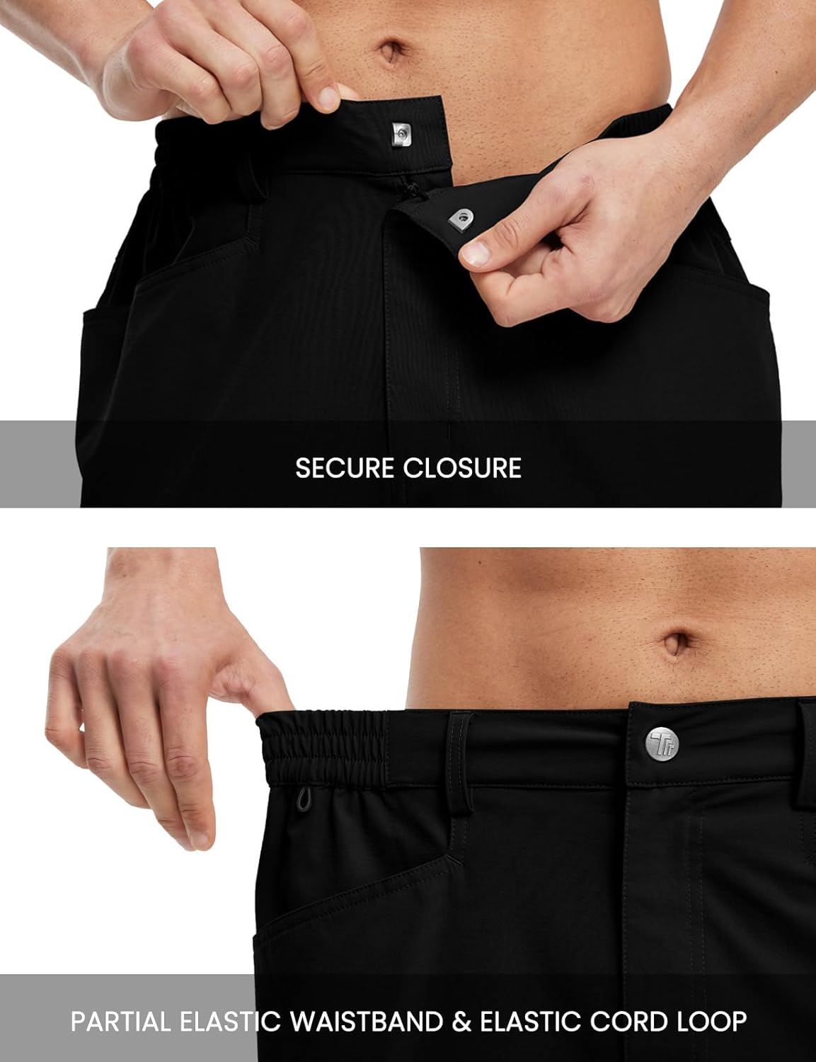 TBMPOY Men's Golf Shorts 9" Lightweight Quick Dry Hiking Cargo Shorts Casual Travel Outdoor with 4 Pockets - Image 4