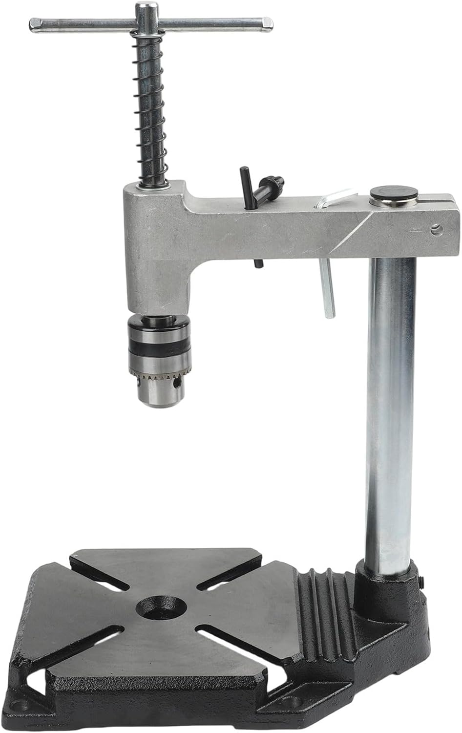 Adjustable Manual Vertical Tapping Machine, Compact Hand Tool for Precision Threading 1.5-10mm, Aluminum Alloy and Cast Iron Build with Extended Ratchet Arm for Tight Spaces(Cast iron)