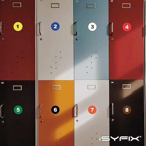 Miniatura 70 de iSYFIX Calcomanías amarillas de números consecutivos – 1 a 100, 2 pulgadas, 1 juego – Vinilo autoadhesivo de alta calidad, ideal para inventario