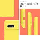 YATWIN Silicone Back Case for Google Pixel 7A, Soft-Touch Phone Back Cover for Google Pixel 7A - Yellow gallery image