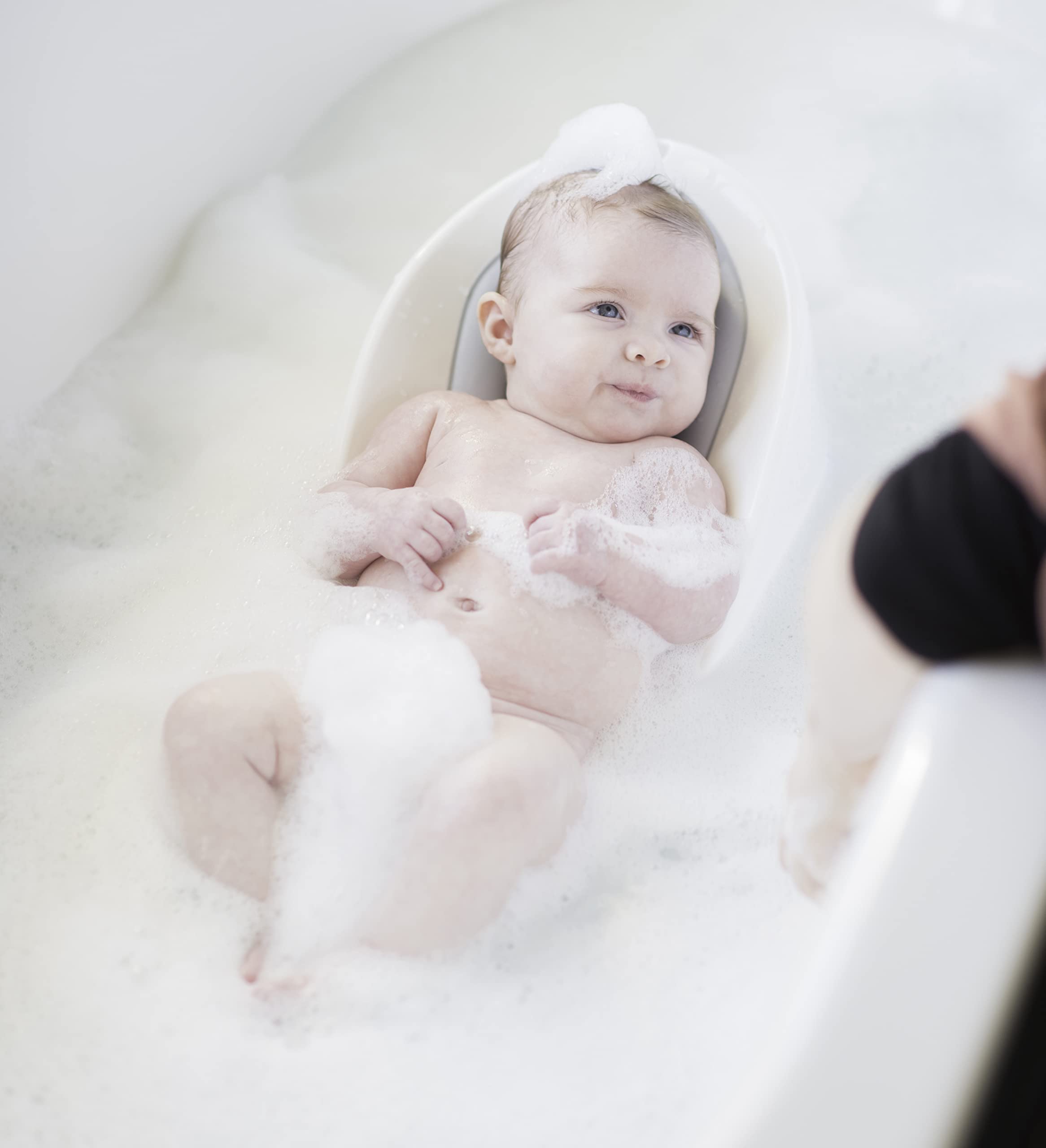 Transat de bain bébé Kerael 0 à 6 mois blanc/gris fabriqué en FRANCE