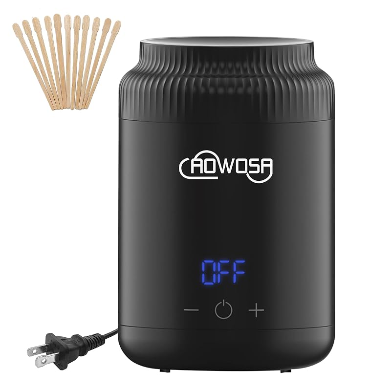 Aquecedor digital portátil de cera AOWOSA com recipiente antiaderente