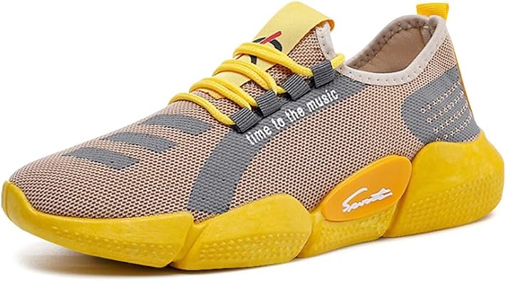 KUNWFNIX Mens Slip On Walking Shoes Non Slip Running Shoes Lightweight Workout Shoes Breathable Mesh Fashion Casual Sneakers