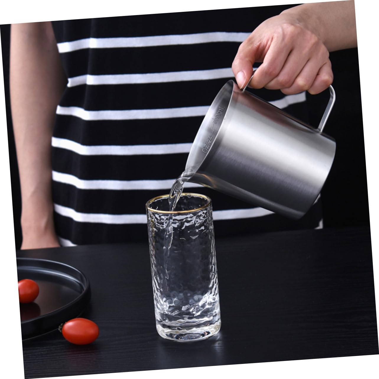Taza Medidora Inoxidable con Graduación Utensilio de Cocina para Hornear Ligero y Duradero Fácil de Limpiar para Líquidos y Sólidos Repostería y Cocina Diaria