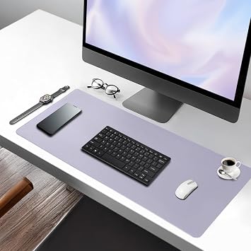 Black Deer PU Leather Mouse Pad Stitched Edge Durable Large Size Duplex Use Office Table Mat Sumen (LILA, 90X40 XL)