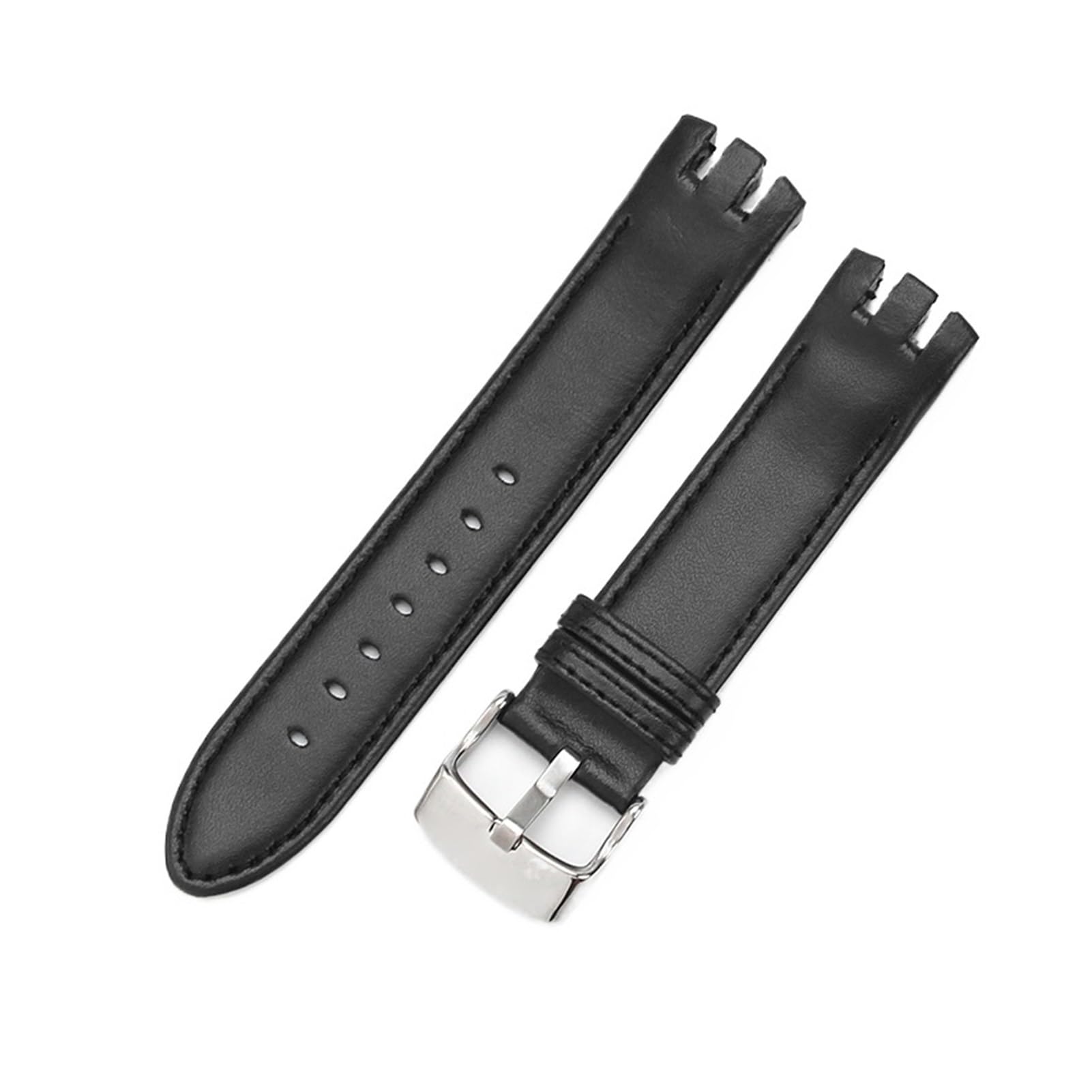 Correa Swatch Yts401 Yts402 cuero convexo 20mm con cierre mariposa 7