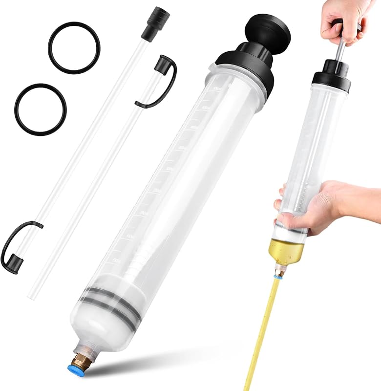 Kakalote 500CC Fluid Extractor, Automotive Fluid Extractor Pump Manual Fuel Suction & Filler, Fluid Oil Change Evacuator, Car Vacuum Fuel Transfer Oil Extractor Pump for Fluid Extraction