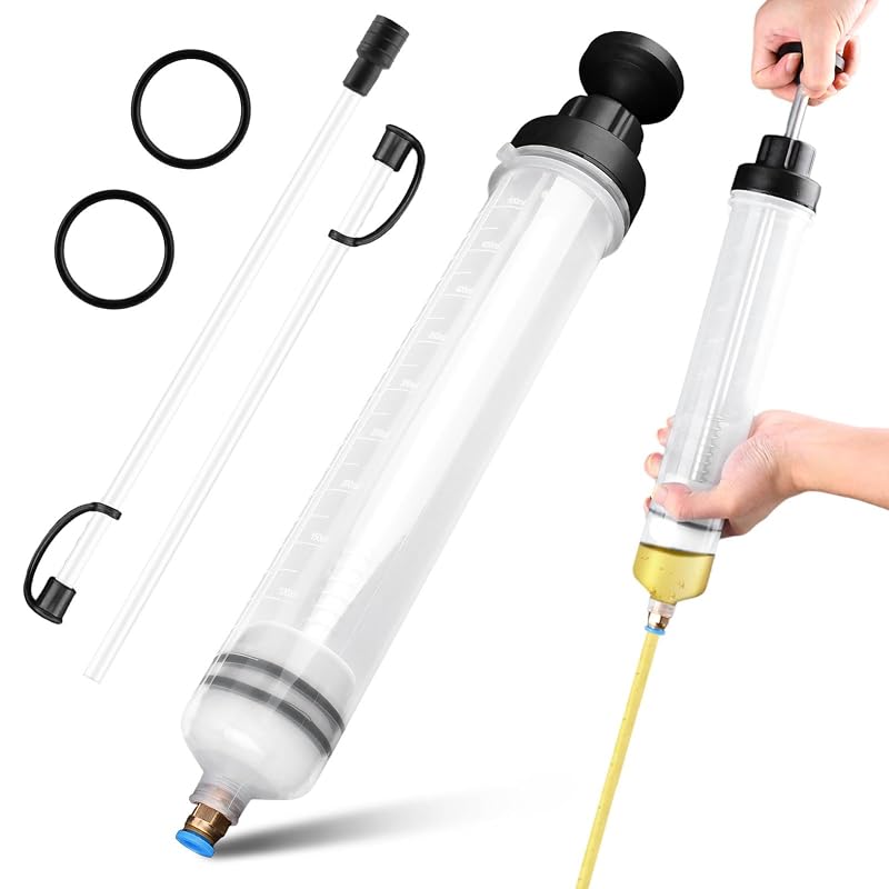 Bomba Extratora Manual de Fluidos Trasylph 500 mL com Tubos de Extensão Preta