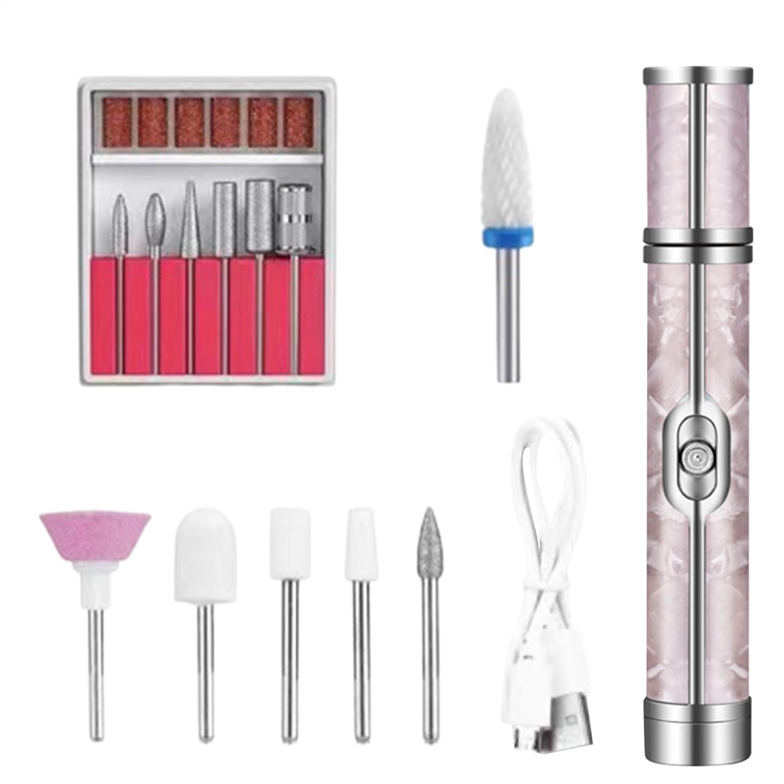 Kit de taladro de uñas recargable USB, el regalo ideal para adolescentes 8
