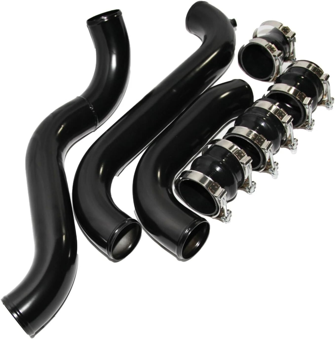 Black Intercooler Pipe Kit & Boots Compatible with 2011-2016 GMC 6.6L LML Duramax