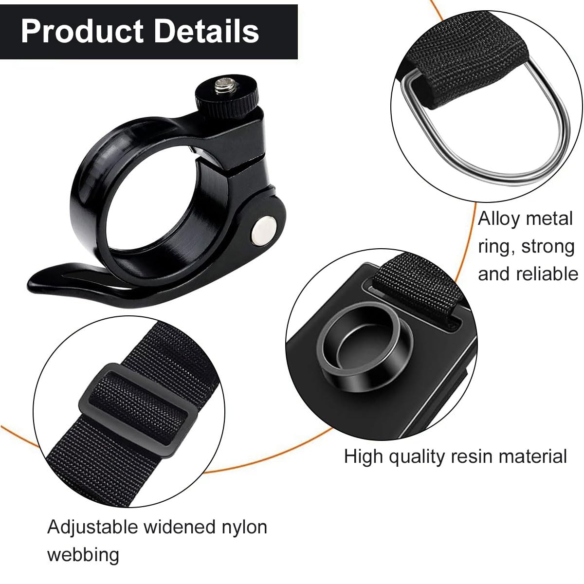 Endpin Soporte Antideslizante, Cello Endpin Stopper, Soporte Para Cello Antideslizante, Correa de Violonchelo, Violonchelo Endpin Ancla, con Anillo Metal Correa de Nailon Ajustable, para Violonchelo