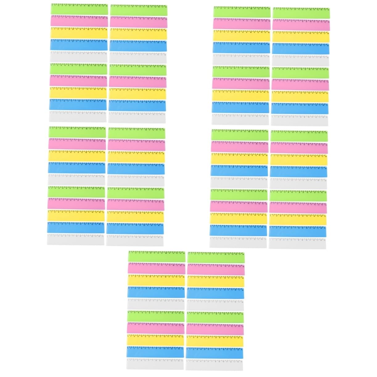 5 Set Righello Colorato Righello Per La Classe Righelli Di Plastica Righelli Dritti Multifunzione Colorati in Plastica Multifunzione Leggeri 25 Pezzi * 5