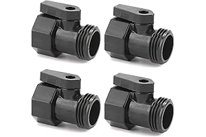 Plastic Hose Valve Restrictor, 4-Pack 3/4" Hose Shut-Off Valve for Watering and Sprinkler Systems