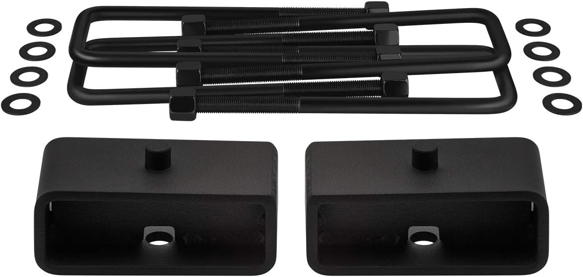 Supreme Suspensions - Full Lift Kit for 1988-1999 Chevrolet/GMC K1500 4WD Adjustable 1" to 3" Front Lift Torsion Keys + 2" Rear Lift Blocks with U-Bolts - Can Cooler Included with Purchase