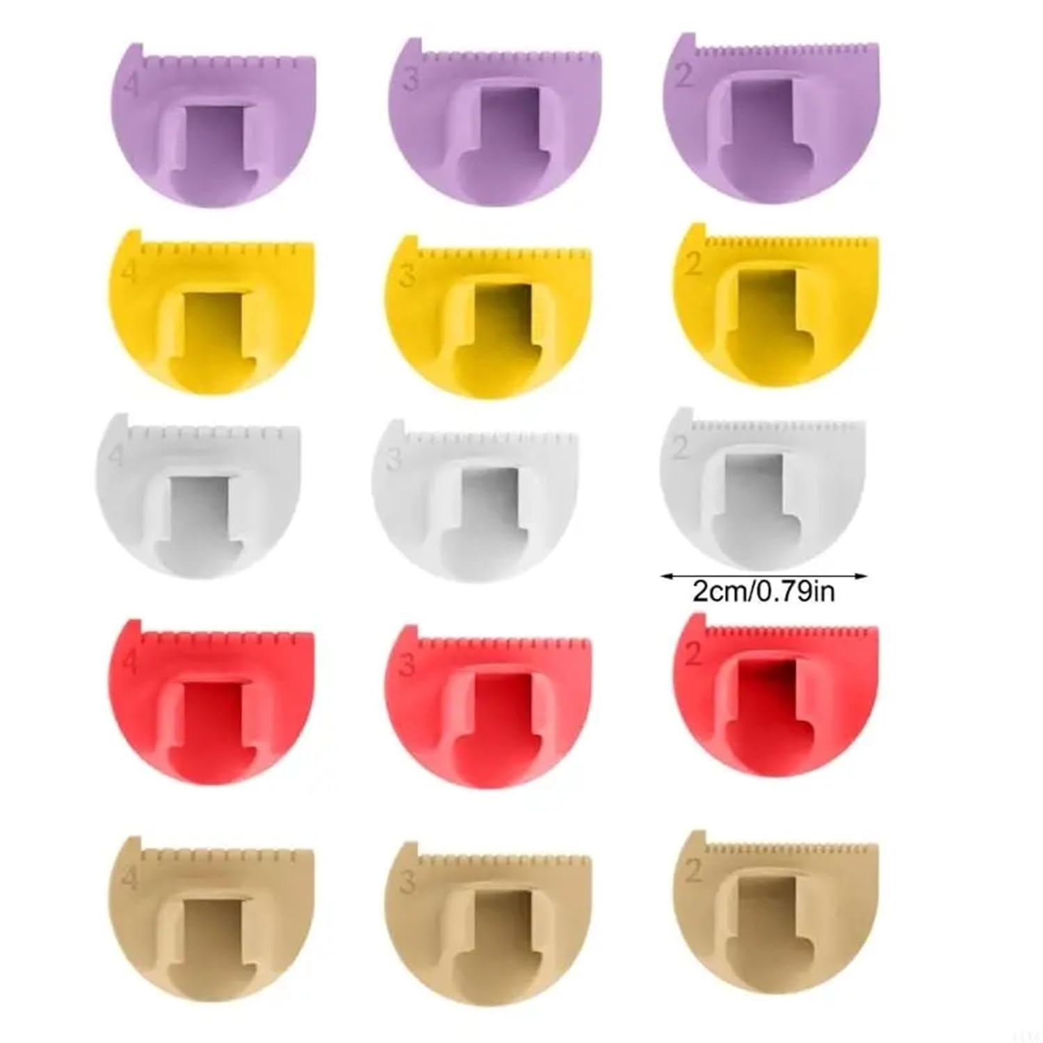 50 PCS Finger Sewing Ruler Quilting Stitching Aid for Fabric Measuring(Brown,4cm)
