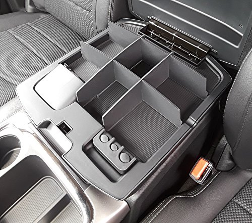 Vehicle OCD - Upper Center Console Organizer for Dodge RAM 1500 (2009-18), and RAM 2500/3500 (2010-18) (Non-Leather Console armrest on Full Console w/Bucket Seats ONLY) - Made in USA - SLX132