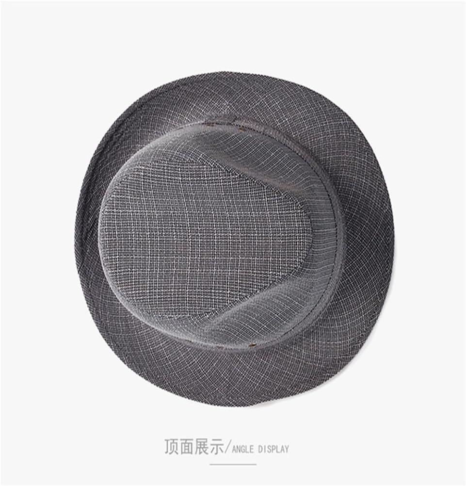 HBJWOV Sun Hat, Men's Big Brim Linen, Eyelet Hat, Sun Hat, Casual Hat