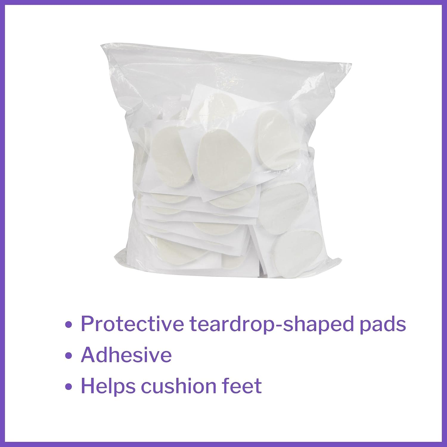 McKesson Protective Foot Pads - Foam, Adhesive, Teardrop-Shaped, White - Size 106-Large, 1/4 in, 100 Count