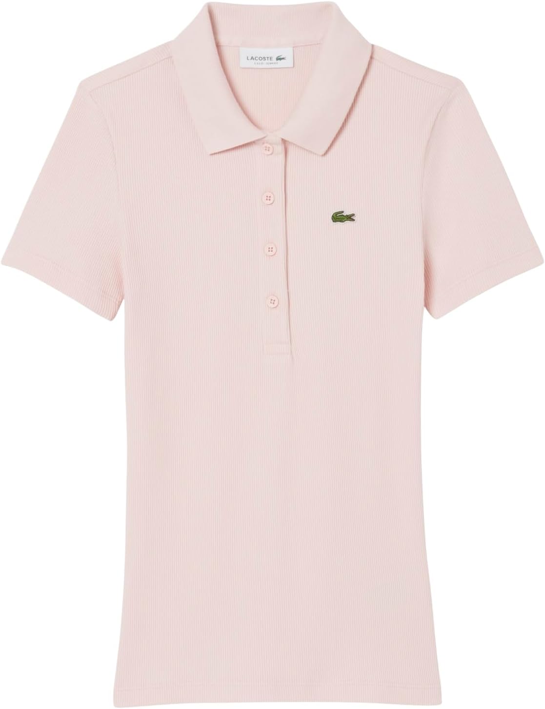 Lacoste Womens Slim Fit L.12.d Ribbed Cotton Polo Shirt - Image 4