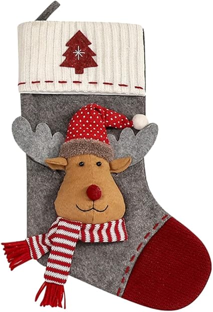 Amazon Co Jp Exceart クリスマス靴下 クリスマスソックス トナカイ クリスマスツリー飾り クリスマス くつ下 キャンディ袋 ギフトバッグ プレゼント袋 クリスマスツリー ギフトバッグ 飾り 飾り付け クリスマス雑貨 おもちゃ