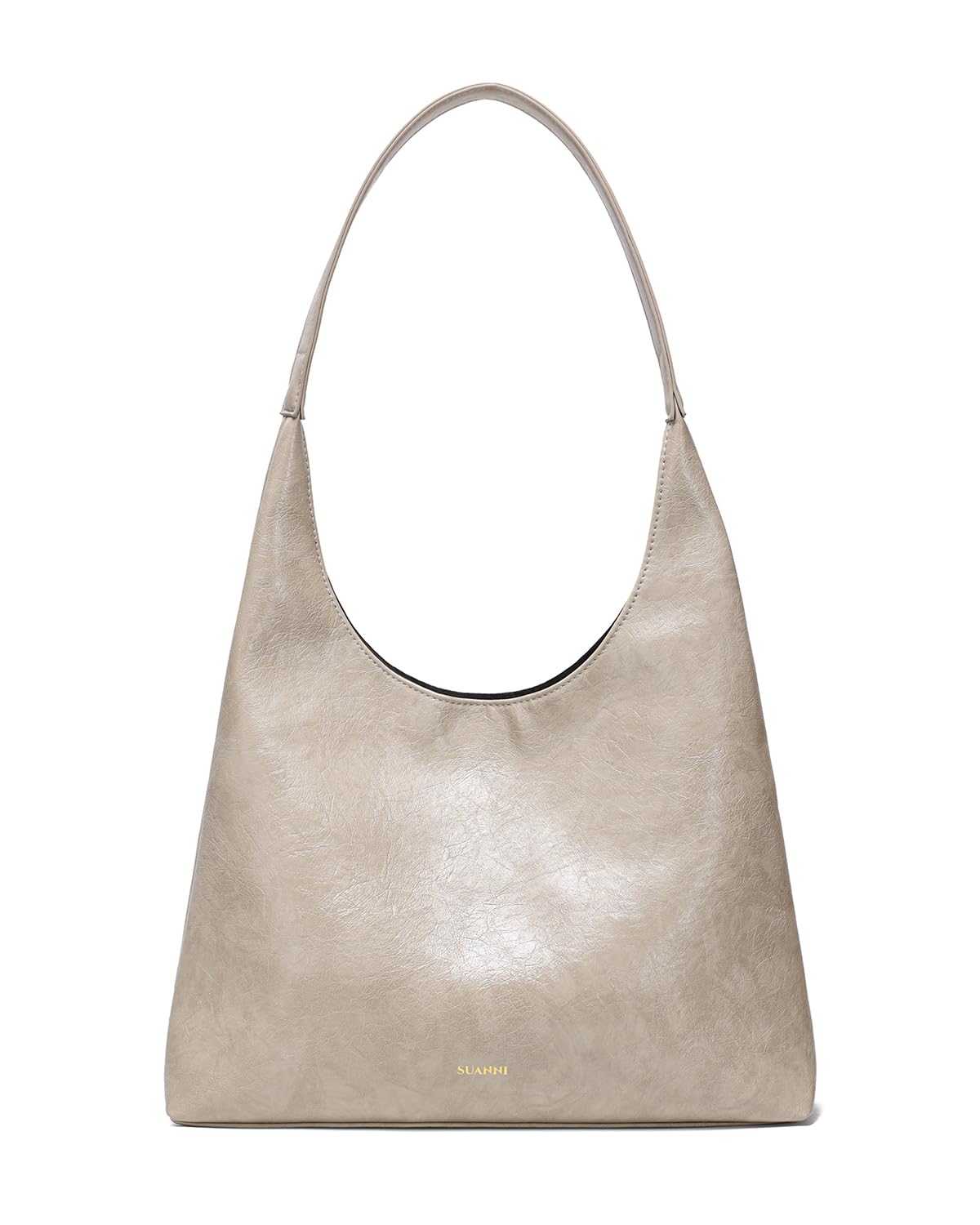 SUANNI Braune Wildledertasche für Damen, Leoparden-Tote, vegane Lederhandtasche, große schlaffe Hobo-Schultertasche mit Reißverschluss