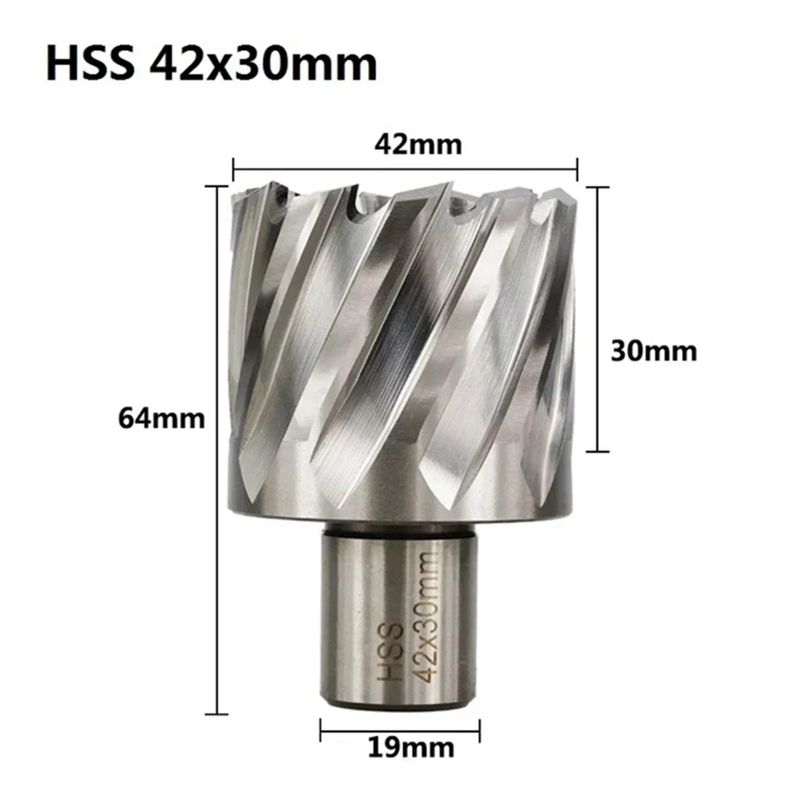 Mag Drill Cutter, HSS Annular Cutter 12-42mm Core Drill Bit(42 30mm)