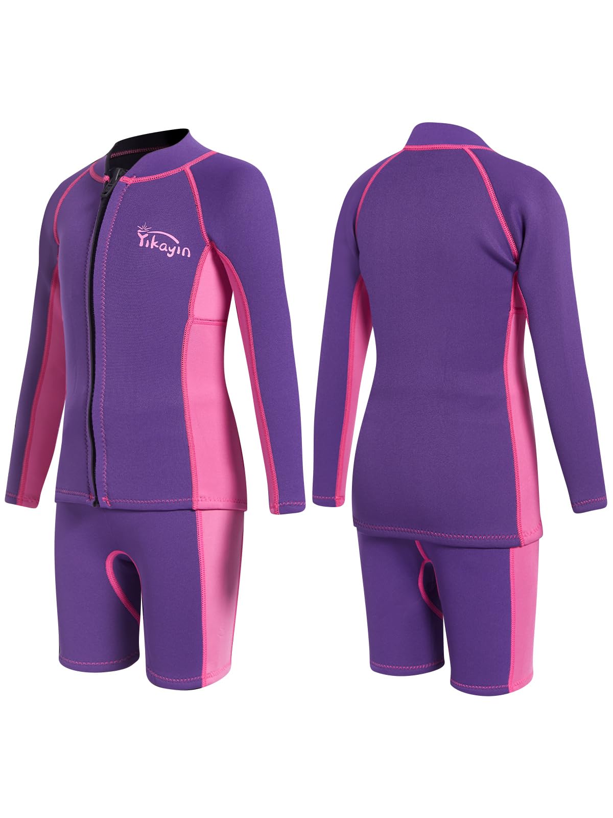 Yikayin Wetsuits Voor Kinderen, Volledige Lengte, 2,5 Mm Neopreen Duikpak Met Ritssluiting Aan De Achterkant Jongens Meisjes Wetsuit Zwemmen Duiken Snorkelen Surfen Sup Rood L 1012068440