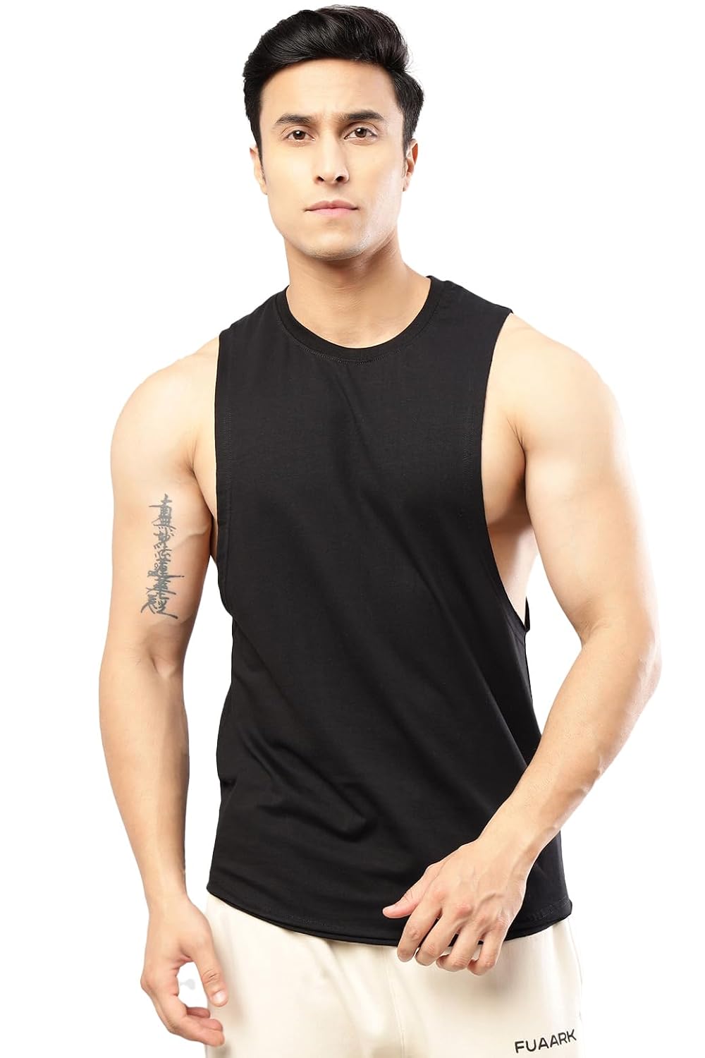 FUAARK Men’s Cotton Sleeveless Tank Tops Gym Vest for Mens