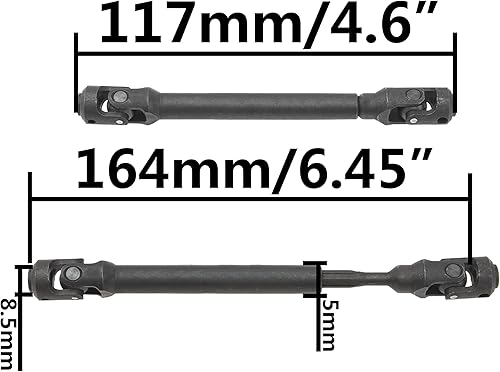 Miniatura 6 de ShareGoo - 2 piezas de actualización de eje de transmisión universal CVD, compatibles con Axial SCX10 SCX10-II Redcat Gen7 Gen8 RC4WD D90 110 RC