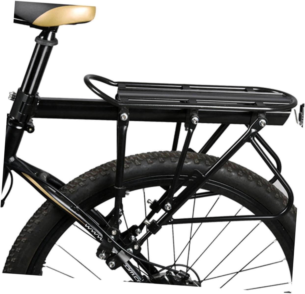 SUPVOX 1set Aluminium Alloy Quick Release Rear Bike Cargo Rack for Mountain and Road Lightweight and Luggage Carrier for Easy Transportation Black