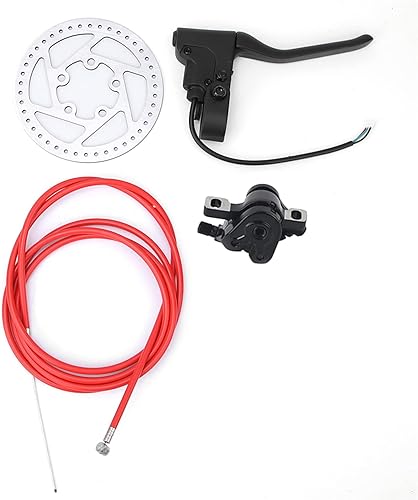 Miniatura 2 de Juego de dispositivos de freno de disco de metal, rotores de freno de scooter eléctrico, mango de línea de freno de disco apto para M365 Scooter