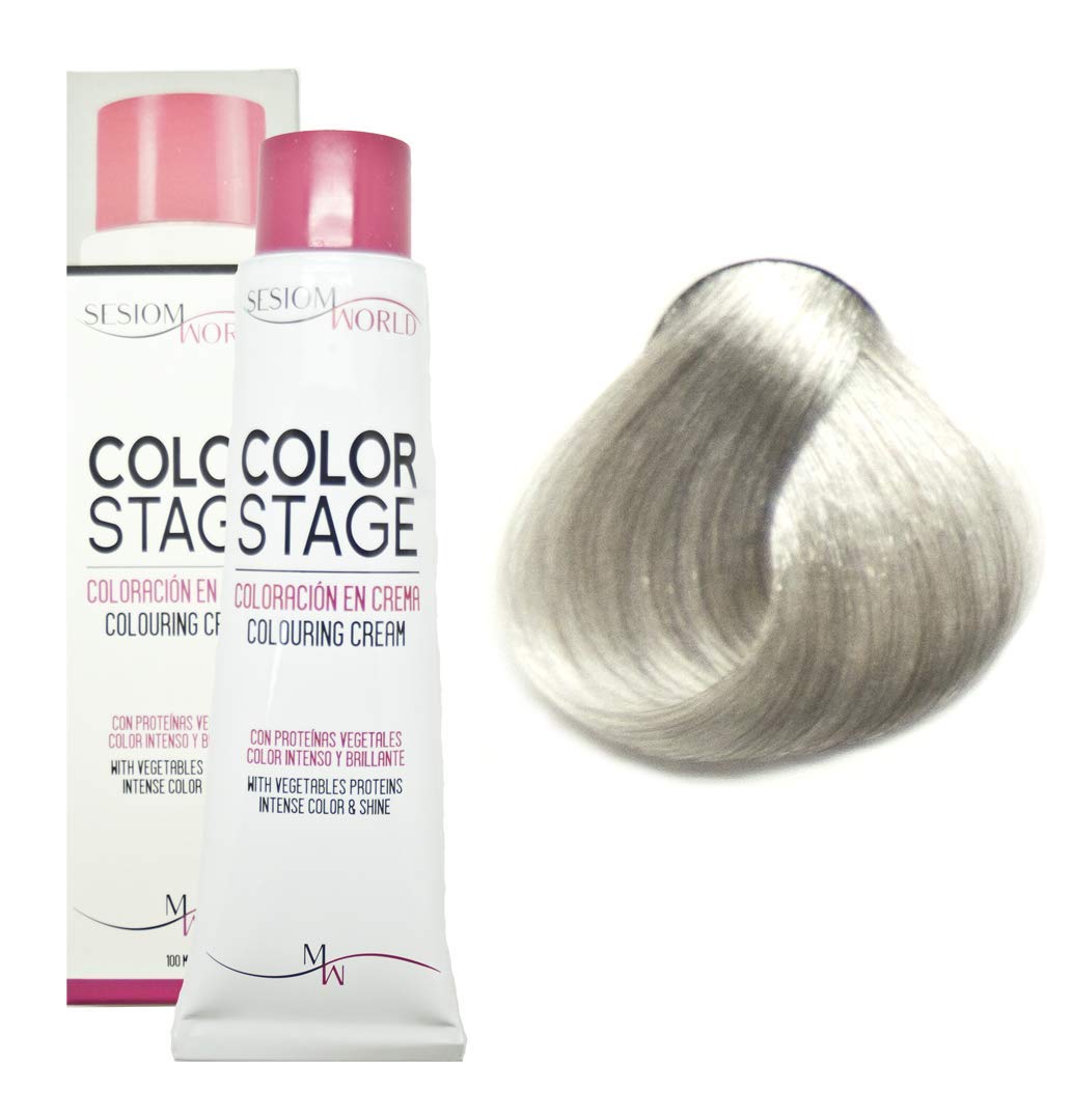 sesioMWorld Tinte En Crema Color Stage Ref. 011 - Matizador Plata, Platino, 100 Mililitro, 100 mililitro, 1