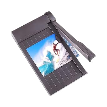 Small Paper Cutting Machine, Photo Cutter, Mini Cutting Knife, Paper Cutter A4 Size Compatible, For Cutting Photo/Paper/Copy Paper/Coupon/Label/Card With Ruler, Lightweight, Portable, Commercial, Household Use, Paper Trimmer Gray