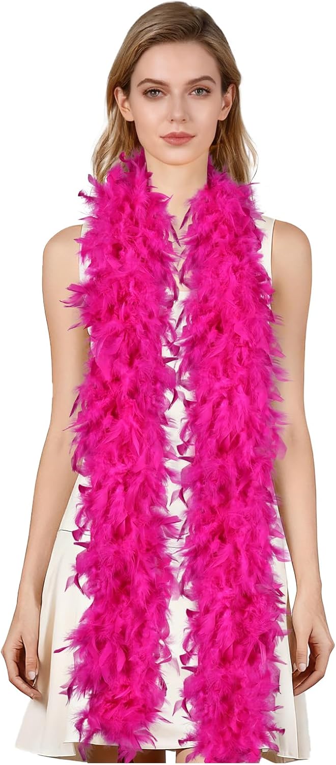 THARAHT 19 Color- 40/60g 2Yard Chandelle Feather Boa Dancing Wedding Party Halloween Costume Decoration Feathers boa