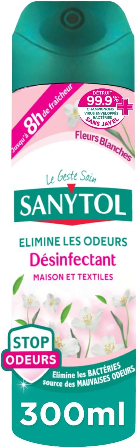 Sanytol – 33639440 Deodorising Disinfectant Fresh Flowers White 300 ml