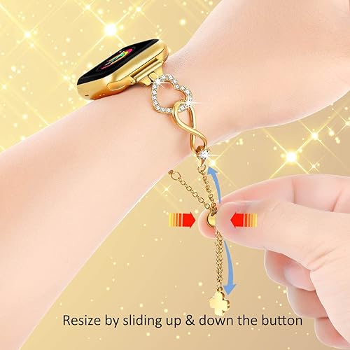 Miniatura 5 de fastgo Correa dorada compatible con Apple Watch Band de 1.496 in, 1.575 in, 1.614 in, 1.732 in, 1.929 in, 1.772 in, 1.654 in, pulsera delgada de